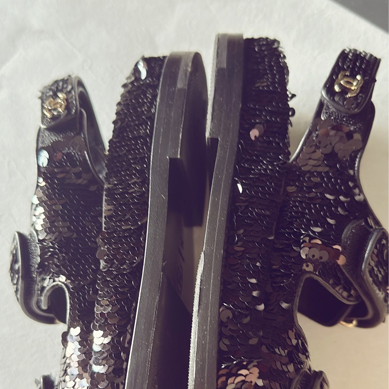 Chanel 亮片款涼鞋-3