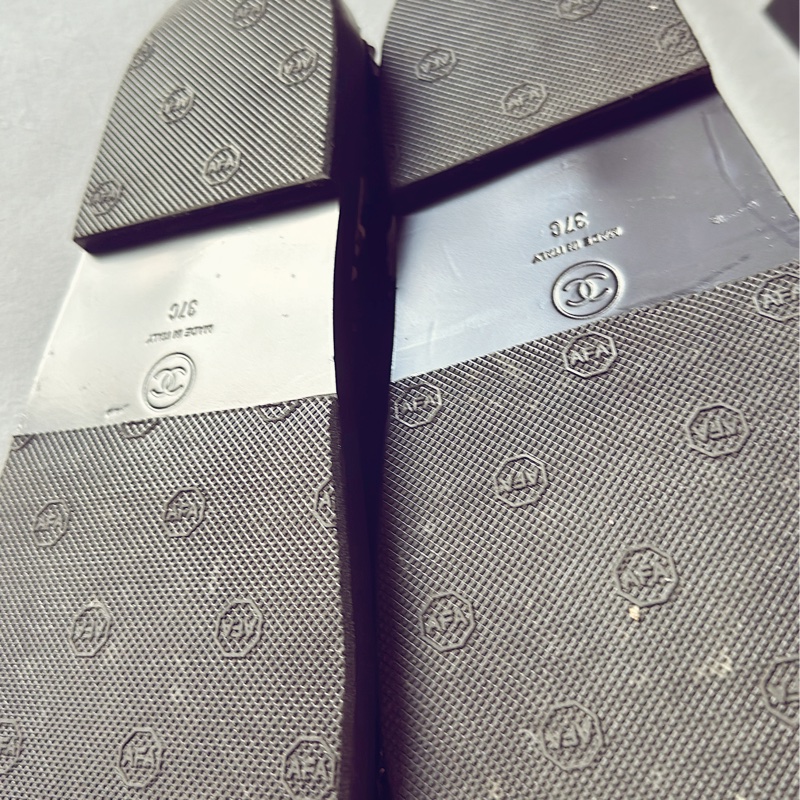 Chanel 亮片款涼鞋-9