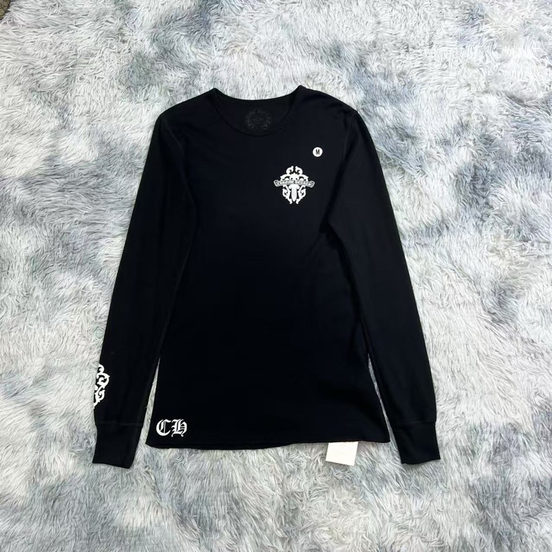 克羅心 Chrome Hearts 華夫格長袖 黑色長袖-0