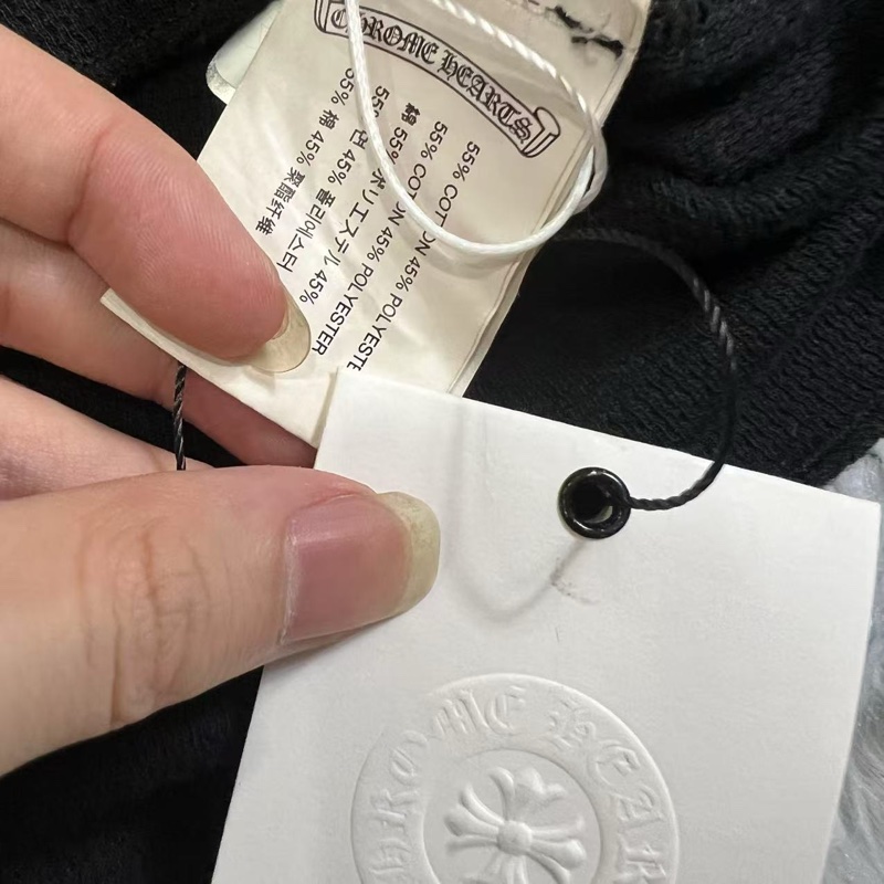 克羅心 Chrome Hearts 華夫格長袖 黑色長袖-3