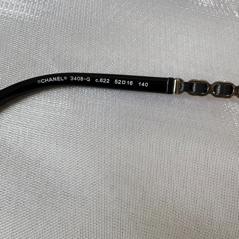 全新代購! Chanel香奈兒 小羊皮鏈條鏡腿 歐版 平光鏡 男女同款-4