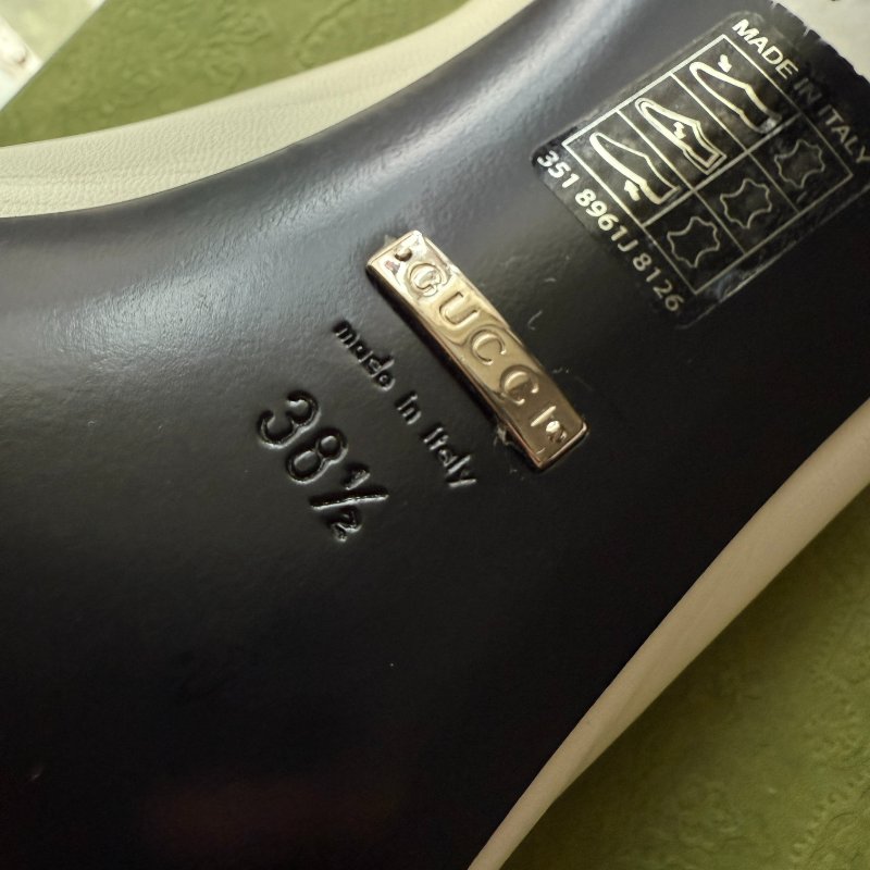 Gucci 白色 開口矮跟鞋-4