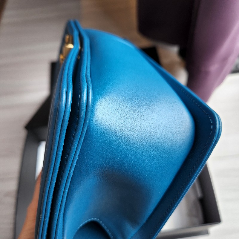 天菜CHANEL boy25人字紋 金鍊海洋藍／湛藍色-1