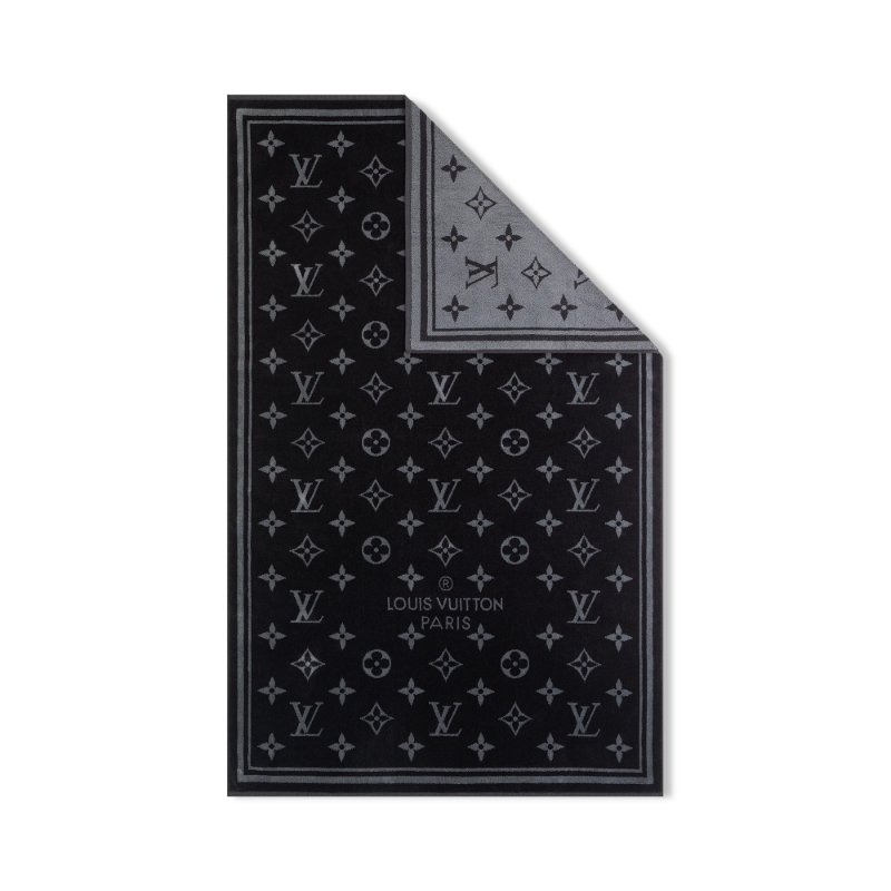 LV 全新Eclipse黑色沙灘巾-0