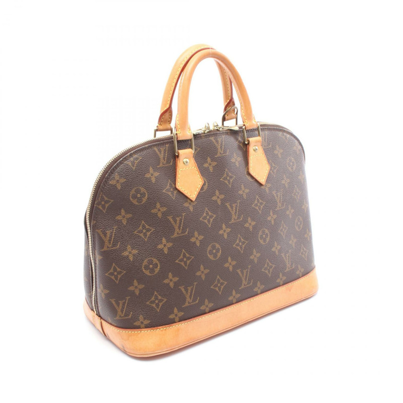 LOUIS VUITTON Alma PM 手提包 M51130 Monogram 帆布皮革棕色二手女士 LV-1