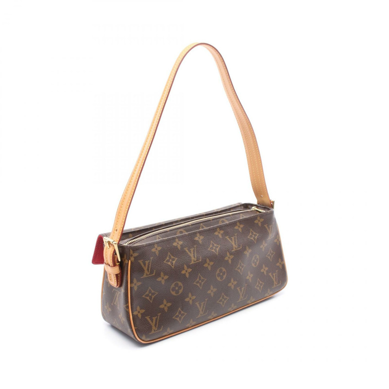 LOUIS VUITTON Viva cite MM 肩背包 M51164 Monogram 帆布 棕色 二手 LV-1