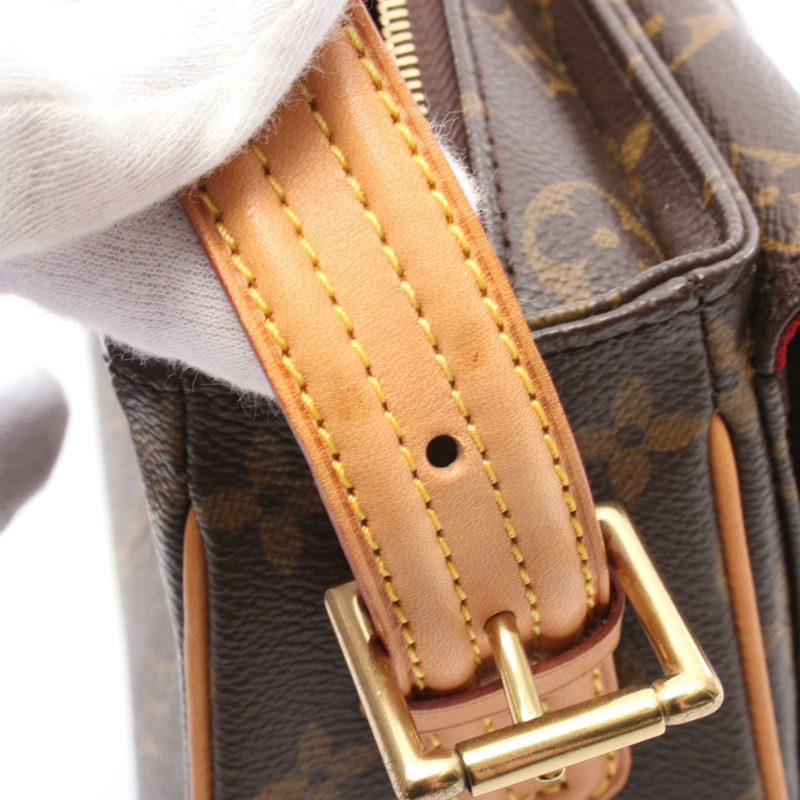LOUIS VUITTON Viva cite MM 肩背包 M51164 Monogram 帆布 棕色 二手 LV-9