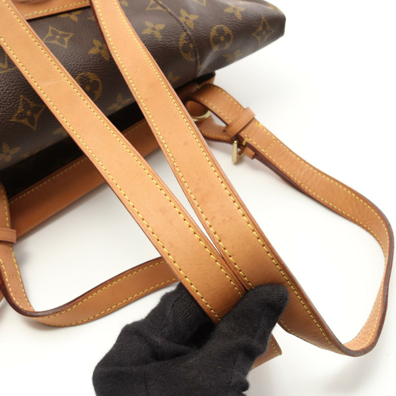 LOUIS VUITTON Montsouris MM 背包 M51136 Monogram 帆布 棕色 二手-8