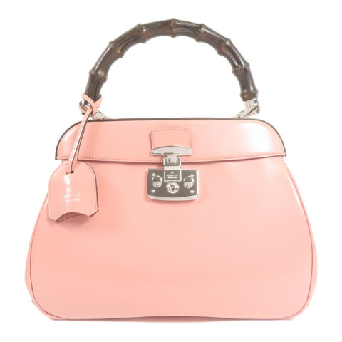 GUCCI 牛皮皮革Hand Bag銀扣手挽袋
