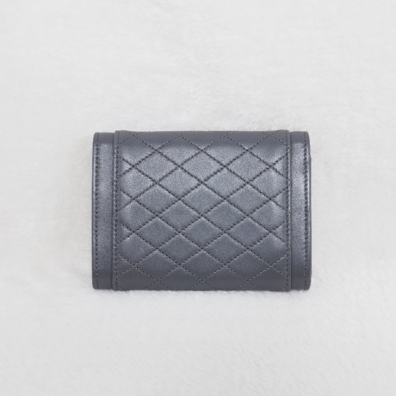 YSL 灰色中卡包-3