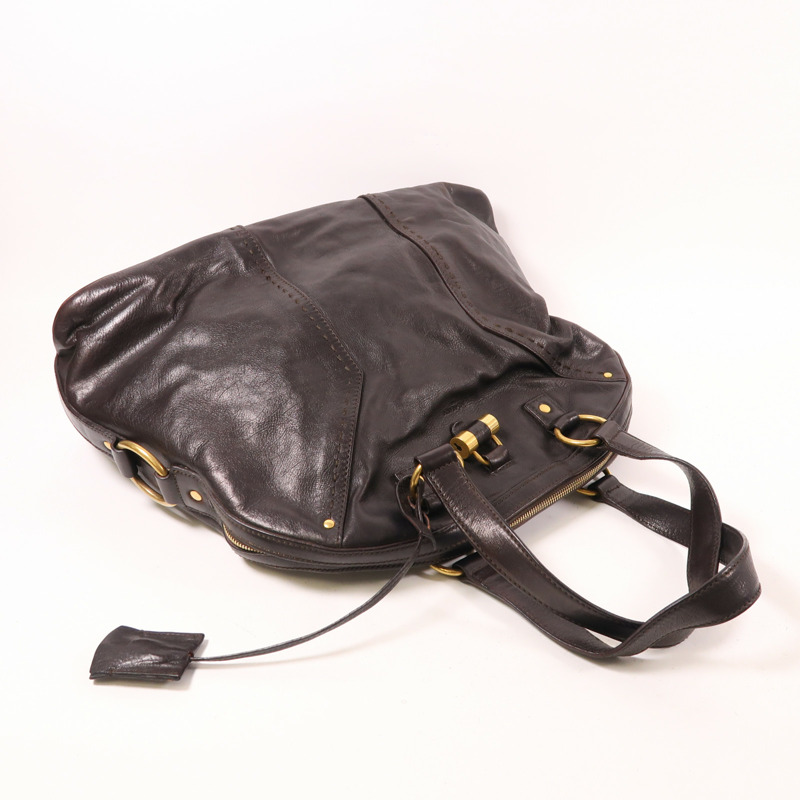 SAINT LAURENT 牛皮皮革Shoulder Bag金扣肩背袋-7