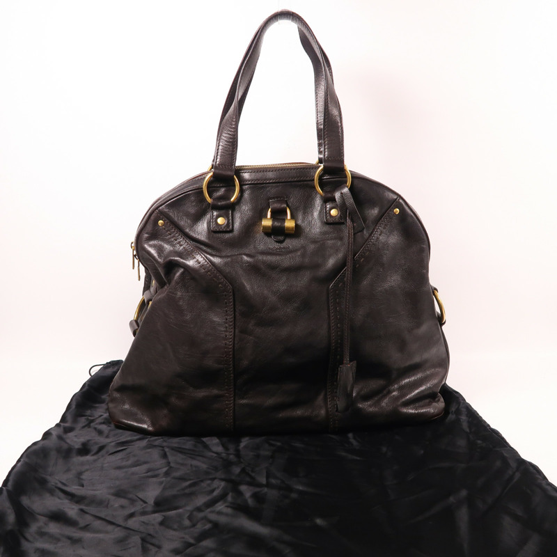 SAINT LAURENT 牛皮皮革Shoulder Bag金扣肩背袋-8