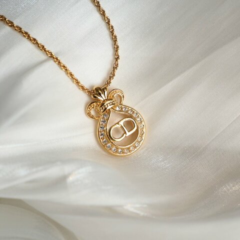 DIOR 金色中古項鏈