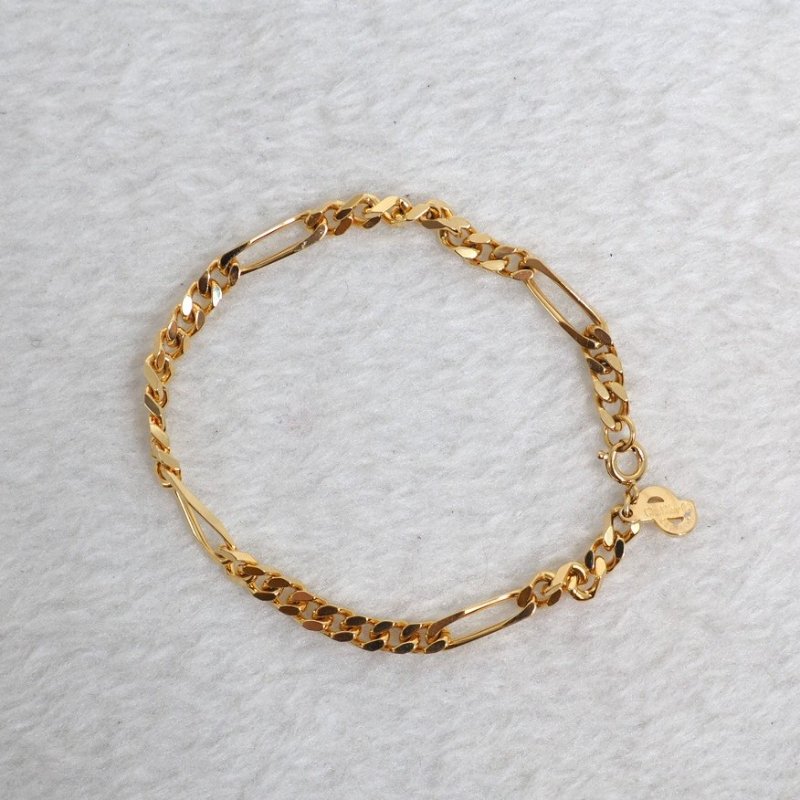 DIOR 中古金色CD手鏈-4