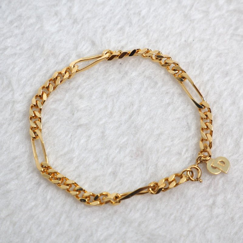 DIOR 中古金色CD手鏈-5