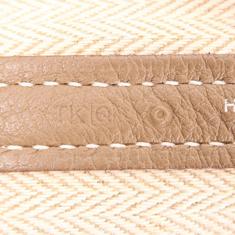 HERMES Negonda皮革GardenParty PM銀扣手挽袋Etoupe-6