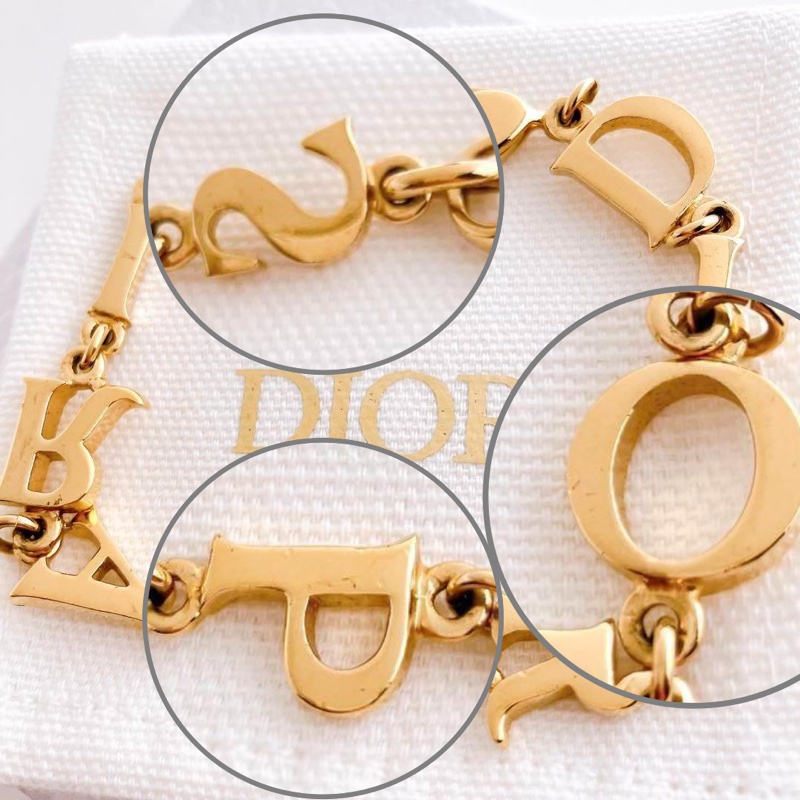 🌺Dior🌺字母拼接金色手鍊|經典logo✦fufu style 精品✦ 時尚耐看|手環.Dior手鍊-5