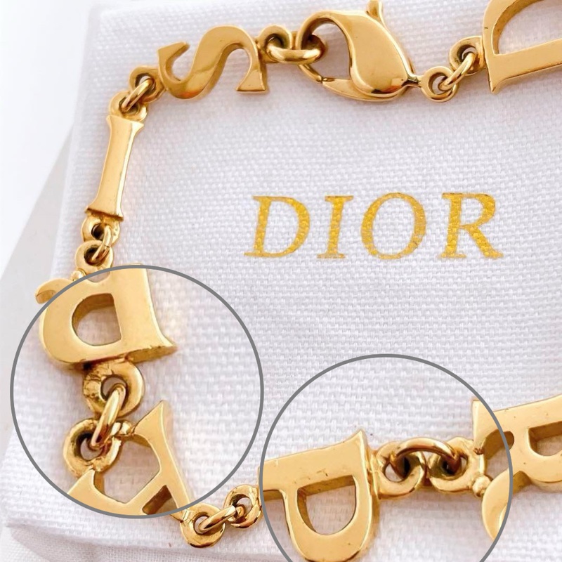 🌺Dior🌺字母拼接金色手鍊|經典logo✦fufu style 精品✦ 時尚耐看|手環.Dior手鍊-8