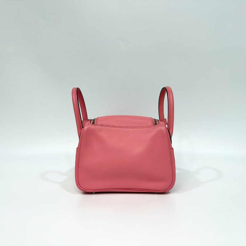 HERMES 8W唇膏粉銀釦Swift牛皮mini lindy-1