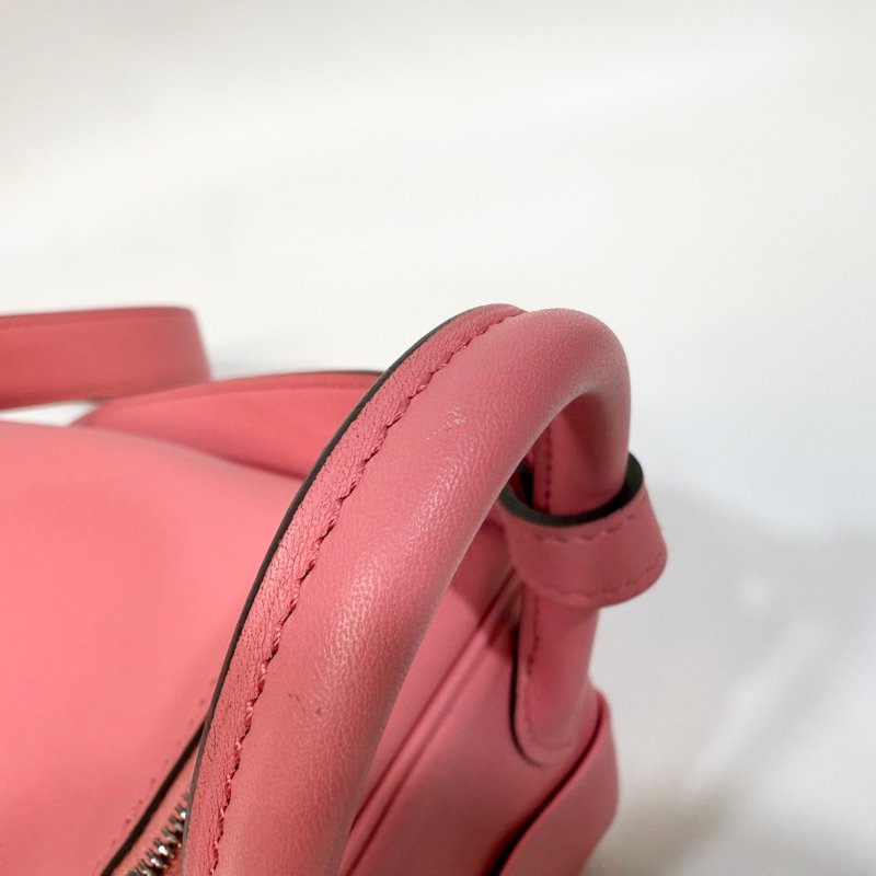 HERMES 8W唇膏粉銀釦Swift牛皮mini lindy-11