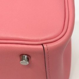 HERMES 8W唇膏粉銀釦Swift牛皮mini lindy-13