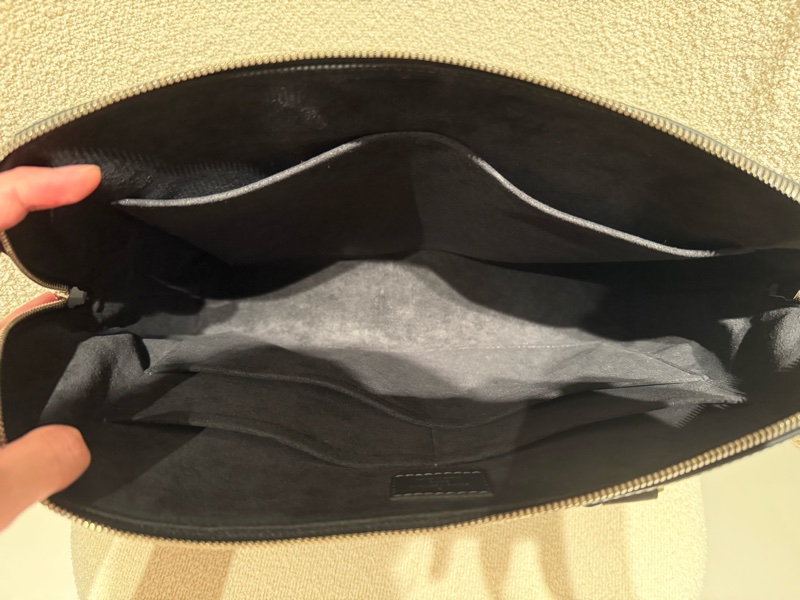 LV灰/深藍棋盤格公事包-3