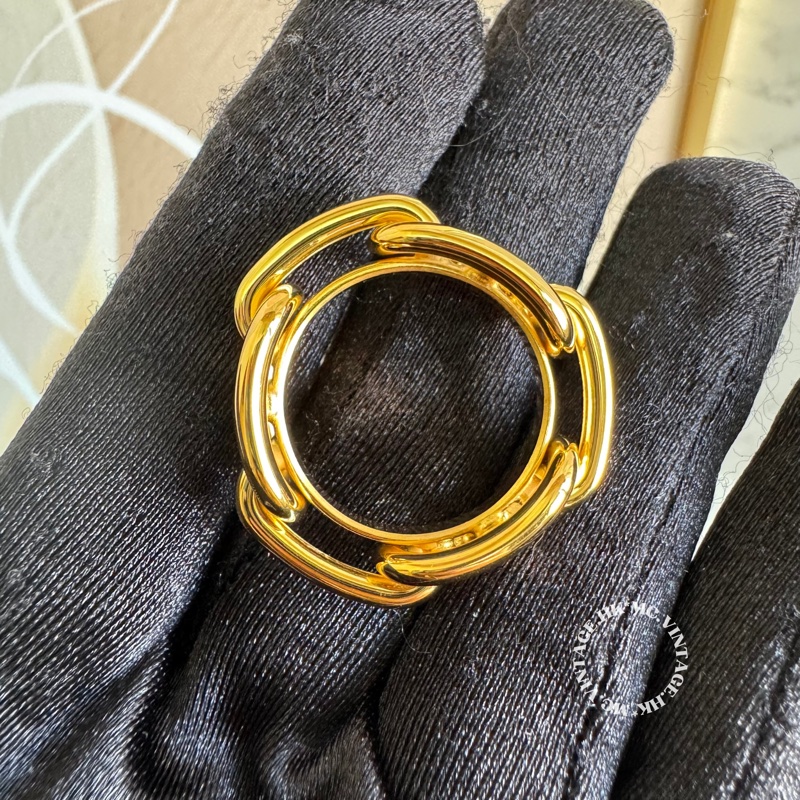 HERMES Scarf Ring 經典 豬鼻 絲巾扣 全新 保存品-6
