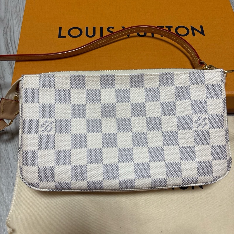 LV 麻將包 白棋盤格-0