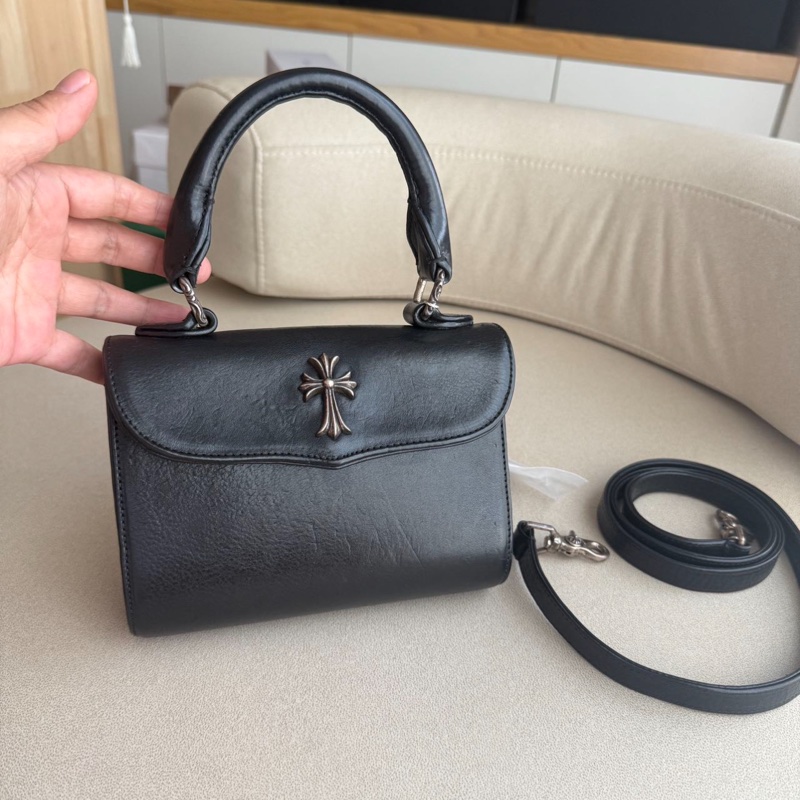 Chrome Hearts 克羅心 黑銀十字架Kelly-0