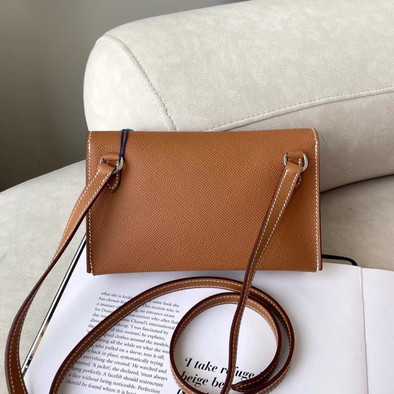 Hermes愛馬仕 Hermes Snap Wallet 包 gold金棕可斜挎-7