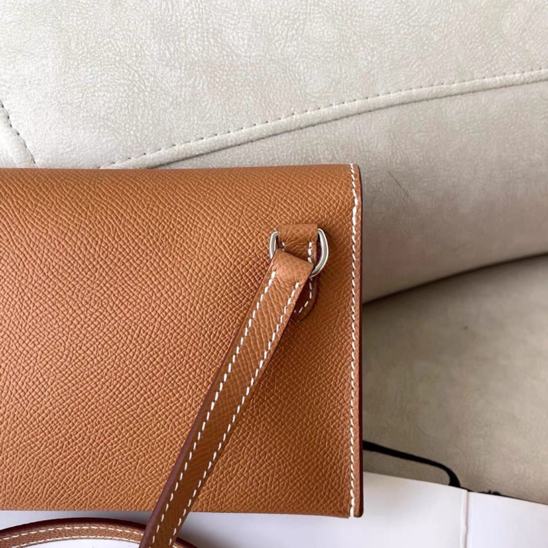 Hermes愛馬仕 Hermes Snap Wallet 包 gold金棕可斜挎-8