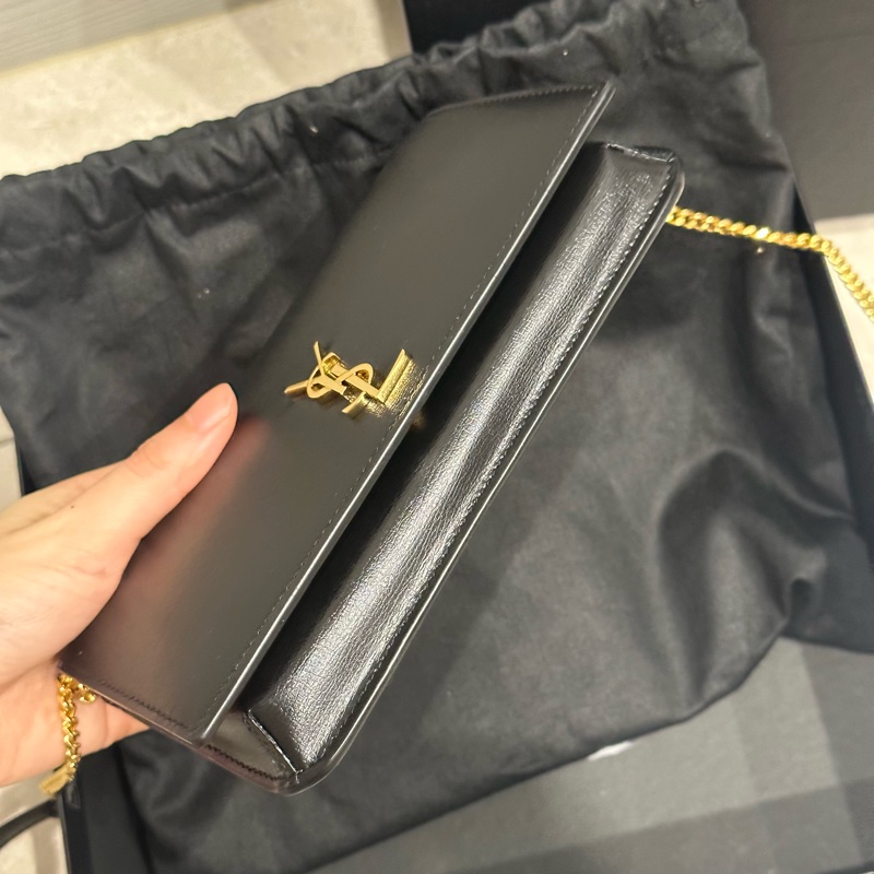 全新🈶️購證❤️#ysl #黑金 #手機包 #鏈條包 #woc-1