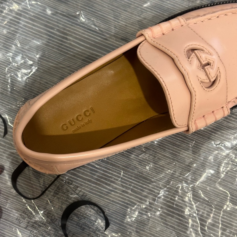 全新閒置❤️36.5碼 gucci #蜜桃粉 #樂福鞋 #平底鞋 #休閒鞋-8
