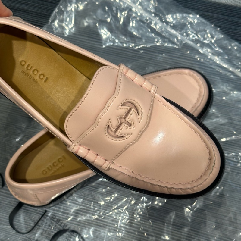 全新閒置❤️36.5碼 gucci #蜜桃粉 #樂福鞋 #平底鞋 #休閒鞋-9