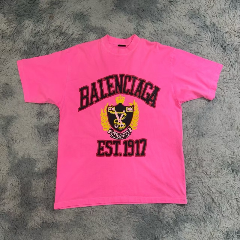 巴黎世家 Balenciaga 粉色 短袖 T恤-0