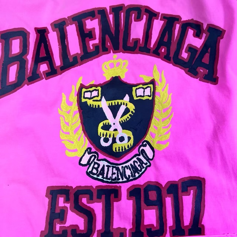 巴黎世家 Balenciaga 粉色 短袖 T恤-4