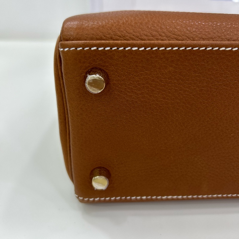 愛馬仕 Kelly 25 金棕金扣 福寶馬鞍皮 雙肩帶  K刻  全新全套 Hermes Kelly 25 Stamp K Gold color GHW Barenia Faubourg leather Double Straps Brand New full set-19