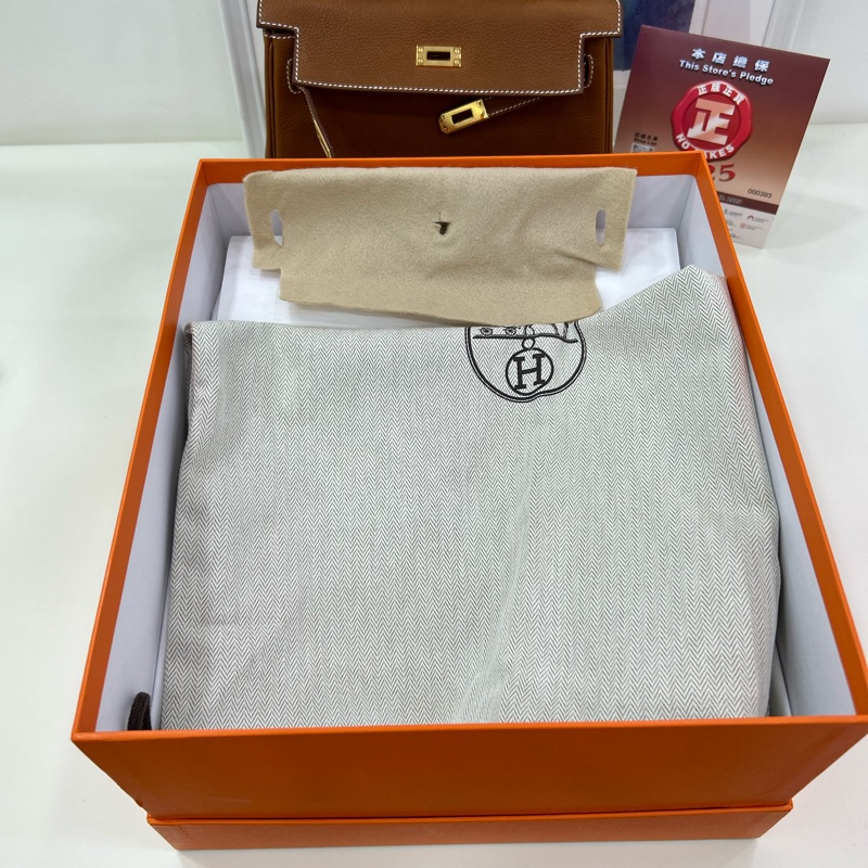 愛馬仕 Kelly 25 金棕金扣 福寶馬鞍皮 雙肩帶  K刻  全新全套 Hermes Kelly 25 Stamp K Gold color GHW Barenia Faubourg leather Double Straps Brand New full set-22