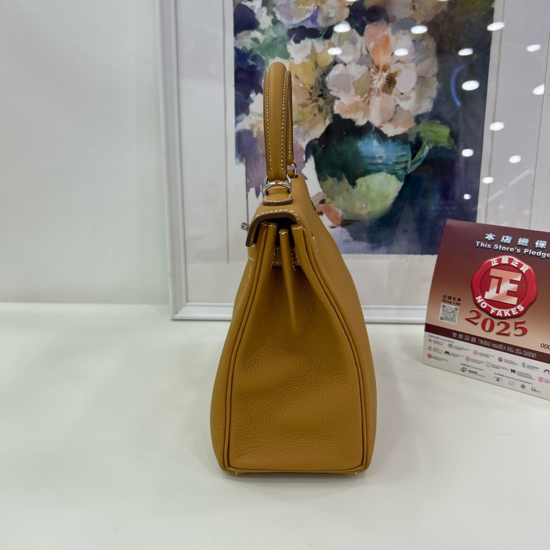 愛馬仕 Kelly 25 W刻 沙灘金銀扣 Togo皮 全新全套 原單 Hermes Kelly 25 Stamp W Natural Sable PHW Togo leather Brand New Full Set with original receipt-2