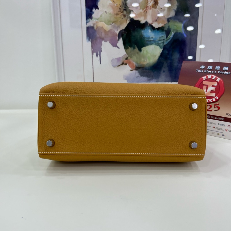 愛馬仕 Kelly 25 W刻 沙灘金銀扣 Togo皮 全新全套 原單 Hermes Kelly 25 Stamp W Natural Sable PHW Togo leather Brand New Full Set with original receipt-4