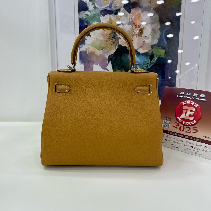 愛馬仕 Kelly 25 W刻 沙灘金銀扣 Togo皮 全新全套 原單 Hermes Kelly 25 Stamp W Natural Sable PHW Togo leather Brand New Full Set with original receipt-7