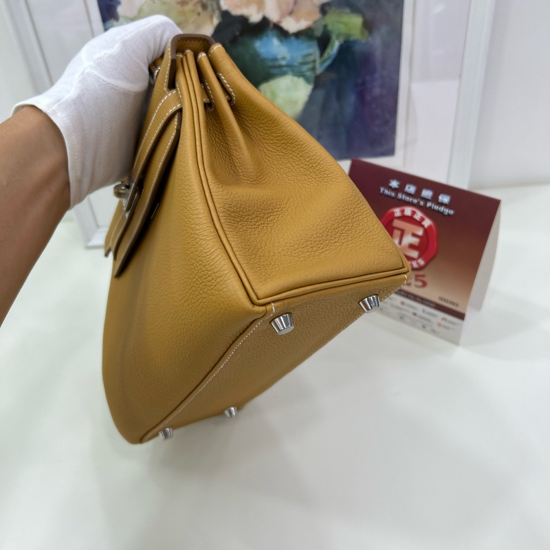 愛馬仕 Kelly 25 W刻 沙灘金銀扣 Togo皮 全新全套 原單 Hermes Kelly 25 Stamp W Natural Sable PHW Togo leather Brand New Full Set with original receipt-11