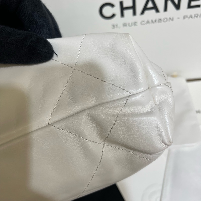 Chanel香奈兒中號白色垃圾袋22nag（大全配購證齊全‼️)-14