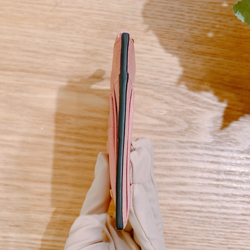 TW4278 Miumiu 粉色拉鏈卡包 Zipped Card Holder-2