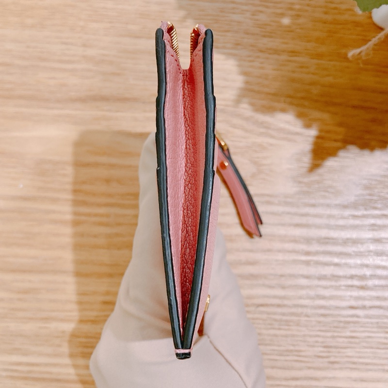 TW4278 Miumiu 粉色拉鏈卡包 Zipped Card Holder-3