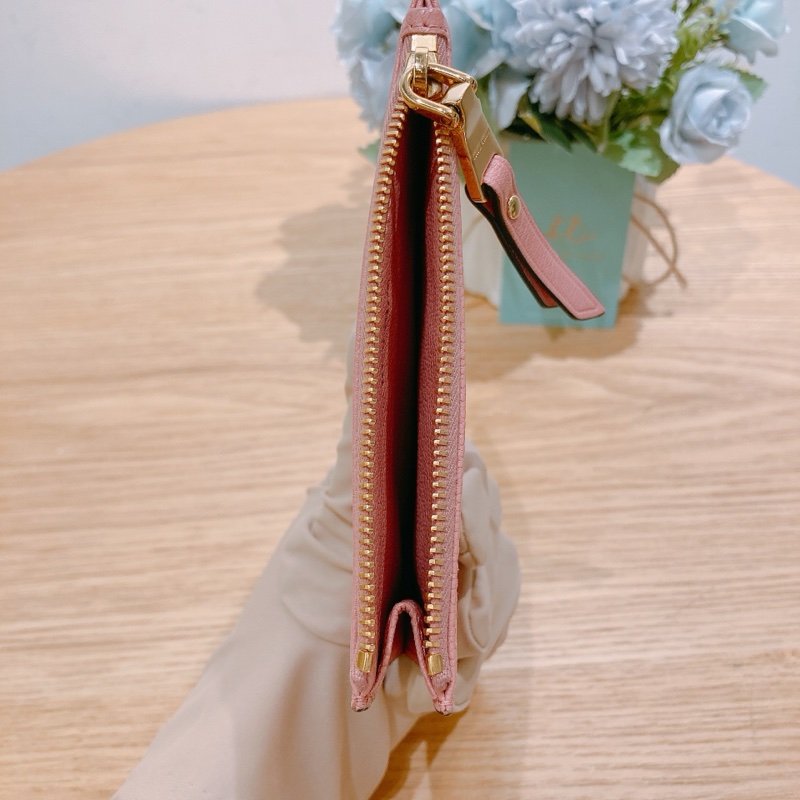 TW4278 Miumiu 粉色拉鏈卡包 Zipped Card Holder-4