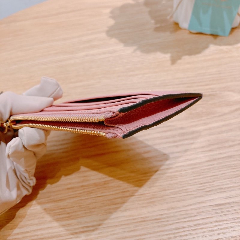 TW4278 Miumiu 粉色拉鏈卡包 Zipped Card Holder-8