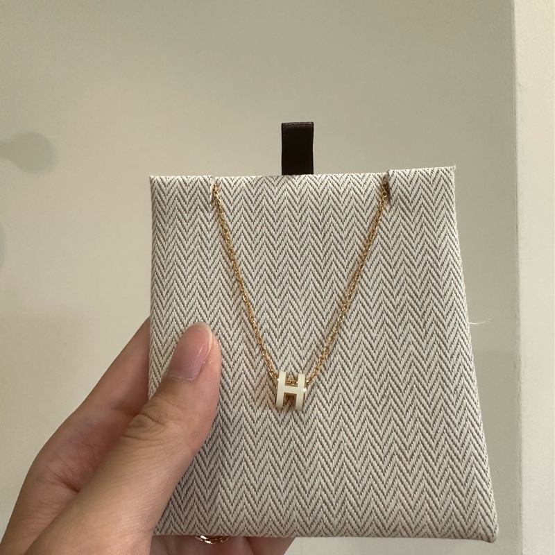 Hermes mini h pop 白色玫瑰金-1