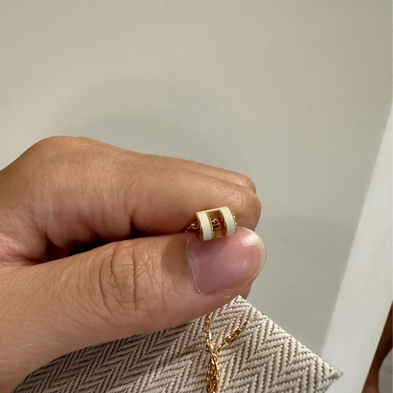 Hermes mini h pop 白色玫瑰金-7