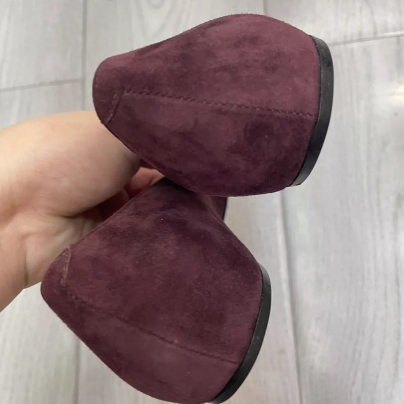 Roger Vivier 方扣麂皮平底鞋 35.5號 全新僅試穿-3